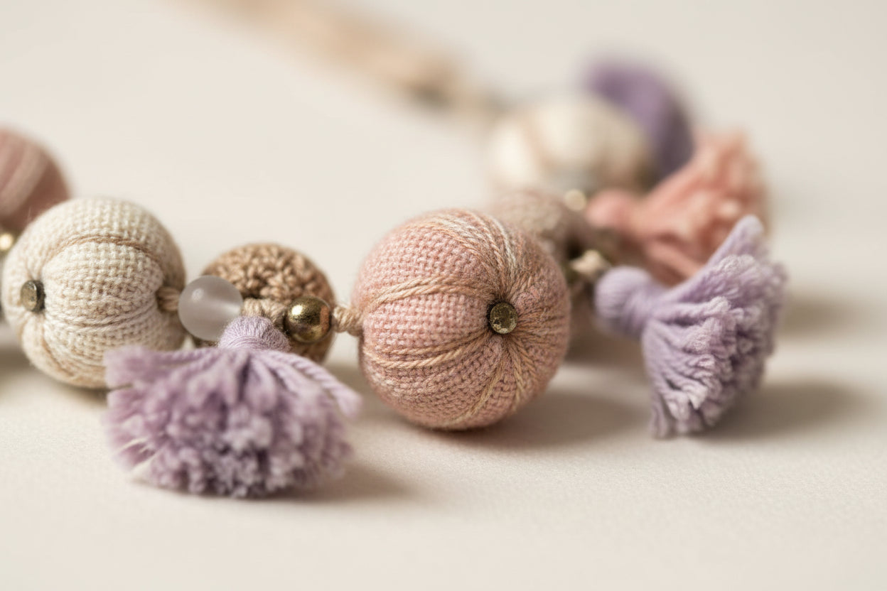 Indian Style Fabric Beads Necklace